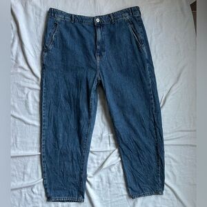 Zara Men's Relaxed Cotton Slouchy Fit Blue Jeans